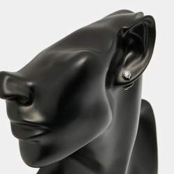 Pre Owned 1.02 cts Round Brilliant Cut 18k White Gold Lab Grown Diamonds Solitaire Stud Earrings