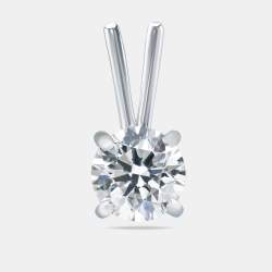 Pre Owned 0.35 cts Round Brilliant Cut 18k White Gold Lab Grown Diamond Pendant