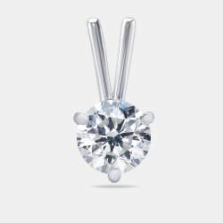 Pre Owned 0.32 cts Round Brilliant Cut 18k White Gold Lab Grown Diamond Pendant