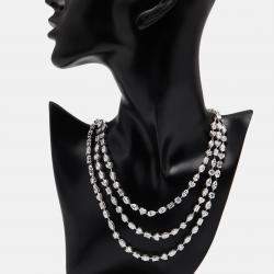 Pre Owned 58.5 cts Lab Grown Diamond 18k White Gold Necklace