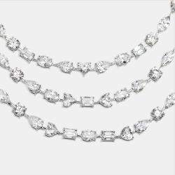 Pre Owned 58.5 cts Lab Grown Diamond 18k White Gold Necklace