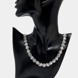 Pre Owned 16 cts Lab Grown Diamond 18k White Gold Necklace