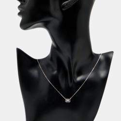 Pre Owned 1.2 cts Lab Grown Diamond 18k White Gold Necklace