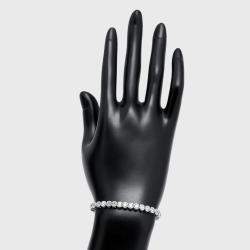 Pre Owned 10.5 cts Round Lab Grown Diamond 18k White Gold Bracelet