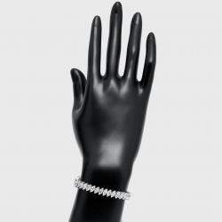 مملوكة مسبقًا سوار من الذهب الأبيض عيار 18 بقيراط 13.5 بتصميم ماركيز وألماس مصنع مختبرياً