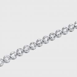 Pre Owned 4.5 cts Round Lab Grown Diamond 18k White Gold Bracelet