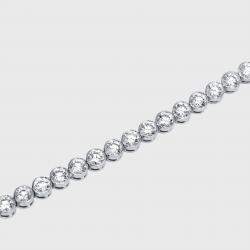 Pre Owned 7.5 cts Round Lab Grown Diamond 18k White Gold Bracelet