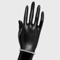 Pre Owned 7.5 cts Round Lab Grown Diamond 18k White Gold Bracelet