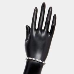 Pre Owned 9.5 cts Lab Grown Diamond 18k White Gold Bracelet
