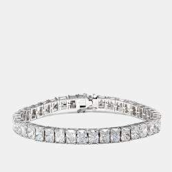 Pre Owned 20 cts Radiant Lab Grown Diamond 18k White Gold Bracelet