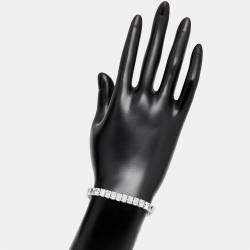 Pre Owned 20 cts Radiant Lab Grown Diamond 18k White Gold Bracelet