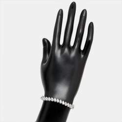 Pre Owned 14 cts Pear Lab Grown Diamond 18k White Gold Bracelet