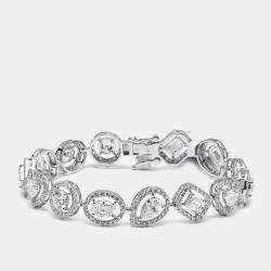 Pre Owned 9.5 cts Lab Grown Diamond 18k White Gold Bracelet