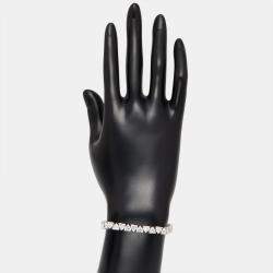 Pre Owned 15.5 cts Heart Lab Grown Diamond 18k White Gold Bracelet