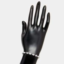 Pre Owned 9.5 cts Lab Grown Diamond 18k White Gold Bracelet