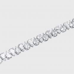 Pre Owned 15.5 cts Pear Lab Grown Diamond 18k White Gold Bracelet