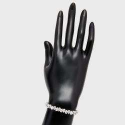 Pre Owned 15.5 cts Pear Lab Grown Diamond 18k White Gold Bracelet