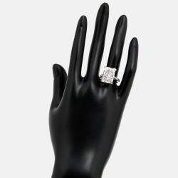 Pre Owned 10.3 cts Radiant Trapezoid Lab Grown Diamond 18k White Gold Ring Size 51