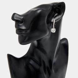 Pre Owned 6.4 cts Modified Round Lab Grown Diamonds 18k White Gold Earrings