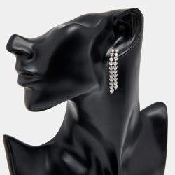 Pre Owned 4.5 cts Round Lab Grown Diamonds 18k White Gold Earrings