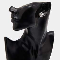 Pre Owned 17.00 cts Round Lab Grown Diamonds 18k White Gold Earrings