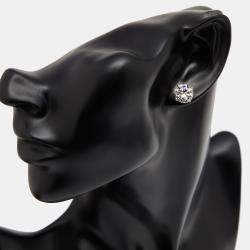 Pre Owned 6 cts Round Lab Grown Diamonds 18k Yellow Gold Earrings