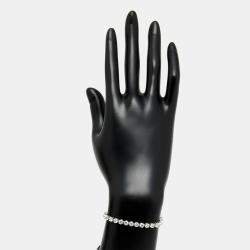 Pre Owned 4.8 cts Round Lab Grown Diamonds 18k White Gold Bracelet