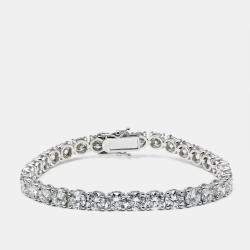 Pre Owned 18 cts Round Lab Grown Diamonds 18k White Gold Bracelet