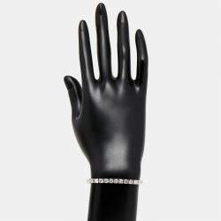 Pre Owned 7 cts Round Lab Grown Diamonds 18k White Gold Bracelet