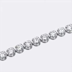 Pre Owned 12.5 cts Round Lab Grown Diamonds 18k White Gold Bracelet