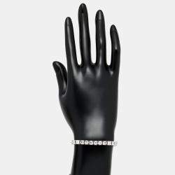 Pre Owned 9 cts Round Lab Grown Diamonds 18k White Gold Bracelet