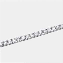 Pre Owned 4.8 cts Round Lab Grown Diamonds 18k White Gold Bracelet