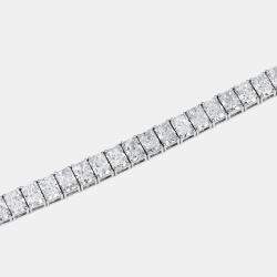 Pre Owned 20.00 cts Radiant Lab Grown Diamonds 18k White Gold Bracelet