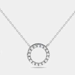 Pre Owned 0.49 cts Round Lab Grown Diamonds 18k White Gold Necklace
