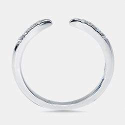 Pre Owned 0.17 cts Round Lab Grown Diamonds 18k White Gold Ring Size 50