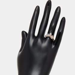 Pre Owned 1 cts Marquise Lab Grown Diamonds 18k Yellow Gold Ring Size 50