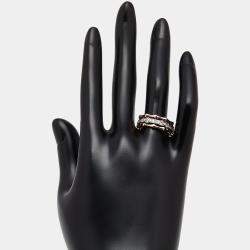 Pre Owned 0.33 cts Round Lab Grown Diamonds 18k Two Tone Gold Ring Size 51