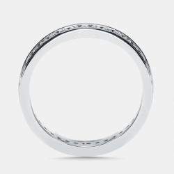 Pre Owned 0.63 cts Round Lab Grown Diamonds 18k White Gold Ring Size 51
