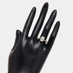 Pre Owned 2.3 cts Radiant, Round Lab Grown Diamonds 18k Yellow Gold Ring Size 51