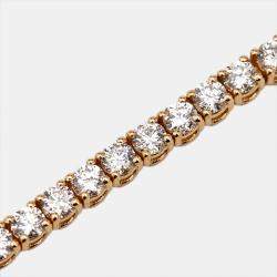 Pre Owned 2.30 cts Round Brilliant Lab Grown Diamonds 18k Rose Gold Tennis Bracelet