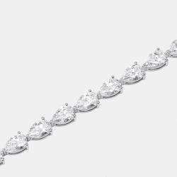 مملوكة مسبقًا سوار من الذهب الأبيض عيار 18 بألماس مختبري برلنتي كمثري (حوالي 18 قيراط)