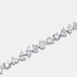 مملوكة مسبقًا قلادة ماس معملية متنوعة الأشكال بوزن 35.5 قيراط مصنوعة من الذهب الأبيض عيار 18