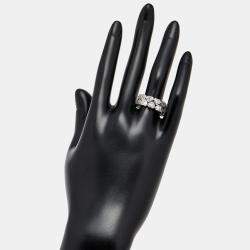 مملوكة مسبقًا 6 cts Heart Lab Grown Diamonds 18k White Gold Ring Size 51