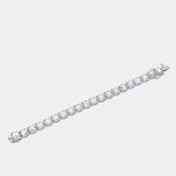 Pre Owned 39.66 cts Round Lab Grown Diamonds 18k White Gold Bracelet