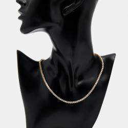 مملوكة مسبقًا قلادة ذهب أصفر عيار 18 وماس مخبري دائري حوالي 11.9 قيراط