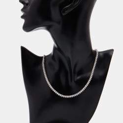 مملوكة مسبقًا 7.5 cts Round Lab Grown Diamonds 18k White Gold Necklace