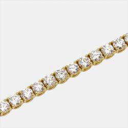 مملوكة مسبقًا 3.50 cts Round Brilliant Cut Lab Grown Diamonds 18k Yellow Gold Tennis Bracelet