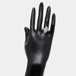 مملوكة مسبقًا 5.85 cts Marquise Lab Grown Diamond 18K White Gold Ring Size 55