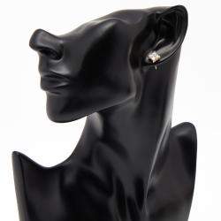 مملوكة مسبقًا 2.20 cts Princess Cut Lab Grown Diamond 18K Yellow Gold Screw Back Earring