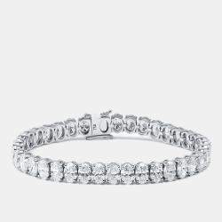 Pre Owned سوار ألماس مخبري بوزن 16 قيراط بيضوي من ذهب أبيض عيار 18 قيراط